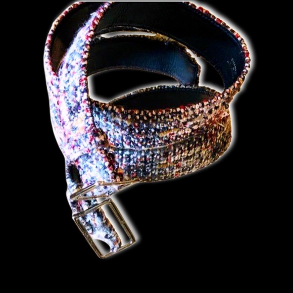 Chanel Vintage Multi-color Wide Width Tweed Belt - Picture 13 of 16